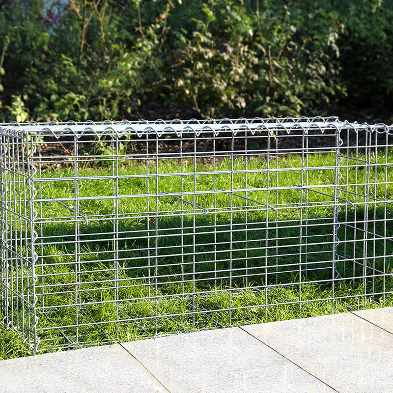 Schanskorf - Gabion - Steenkorf - inoxidabil - 100 x 50 x 30 cm - argint