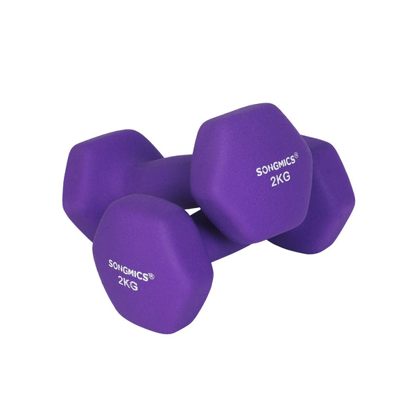 2 -kappaleen käsipaino - 2 x 2 kg - violetti