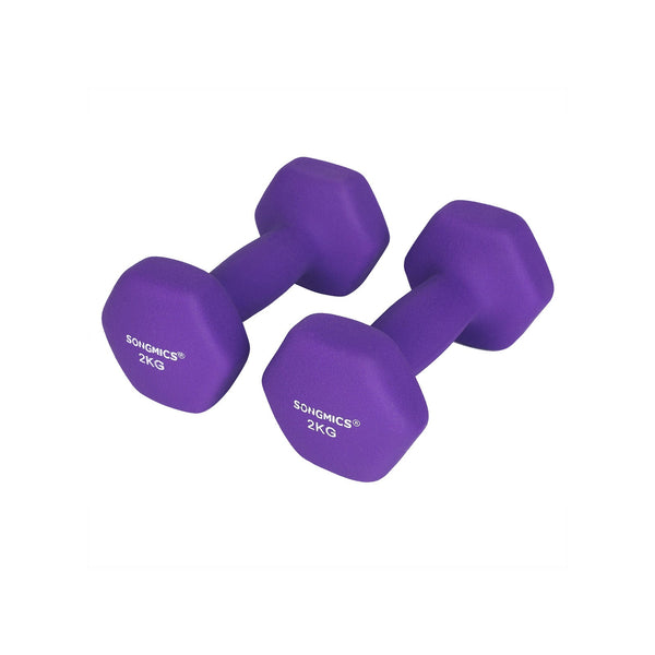 2 -kappaleen käsipaino - 2 x 2 kg - violetti