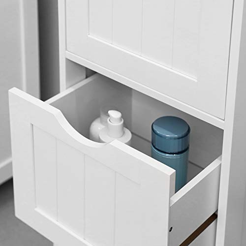 Armoire de rangement avec 3 tiroirs - armoire de salle de bain - blanc