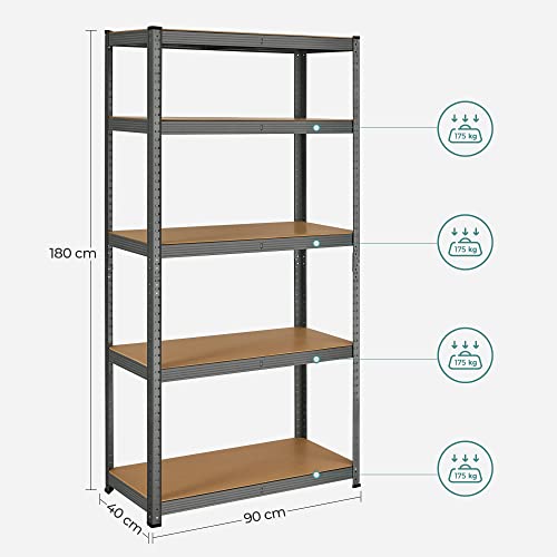 Rack de rangement - Boîte à rack - Rack de cave - Capacité de chargement jusqu'à 875 kg - Gray