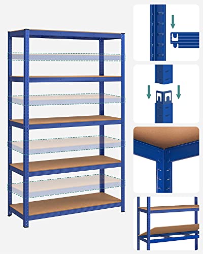 Telineet - säilytystelineet - kellarihyllyt - 200 x 120 x 60 cm - verotettava jopa 875 kg - sininen