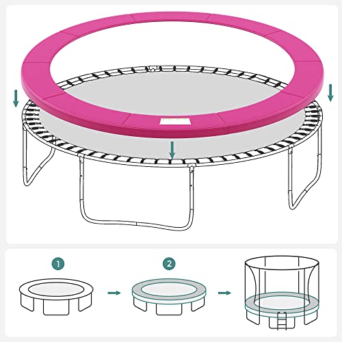 Couvercle de bord de trampoline - Ø 244 cm - rose