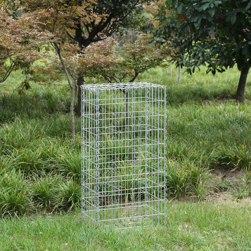 Schanskorf - Gabion - SteenKorf - rostfritt - 100 x 50 x 30 cm - silver