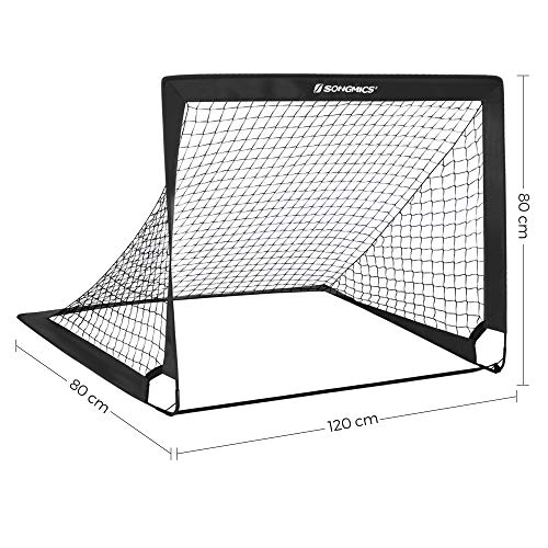 Voetbaldoelen - Set van 2 - pop-up doelen - Voor kinderen - Zwart