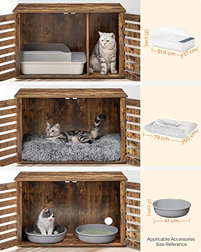 Kattenbak - Kattenhuis - Met deuren - Vintage - Bruin