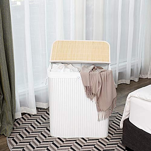 Panier à linge - Basket - Basket - Tri était - blanc - 100L