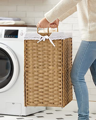 Coș de rufe - Coș - Wasbox - 2 pungi de spălare a țesăturilor - 70 L - culoare naturală