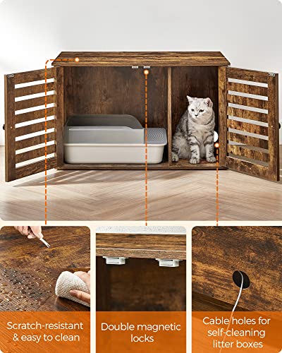 Litter Boîte - Cat House - Avec Doors - Vintage - Brown