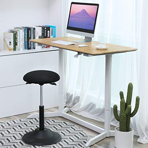 Tabouret de bureau réglable - tabouret de travail ergonomique - tabouret rotatif à 360 ° - noir