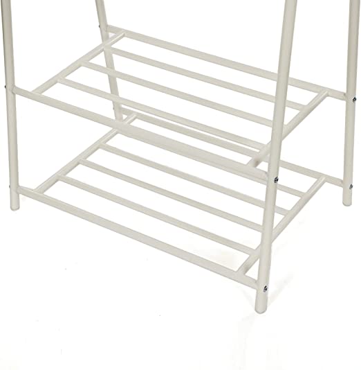 Jakkestativ - med skostativ - Metal - 87,5 x 155 x 41 cm