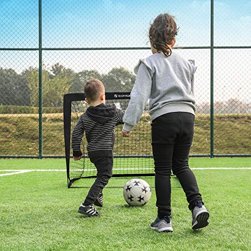 Voetbaldoelen - Set van 2 - pop-up doelen - Voor kinderen - Zwart