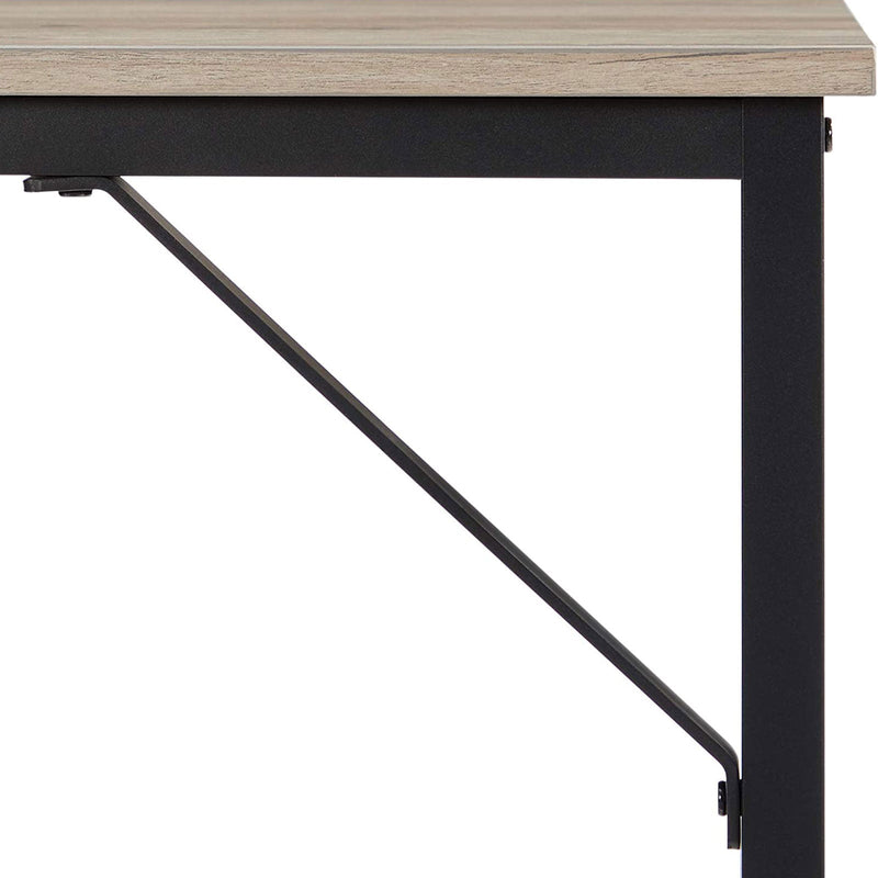 Bureau - Computertafel - Smalle kantoortafel - Metaal - Grijs Zwart -100 x 50 x 75 cm