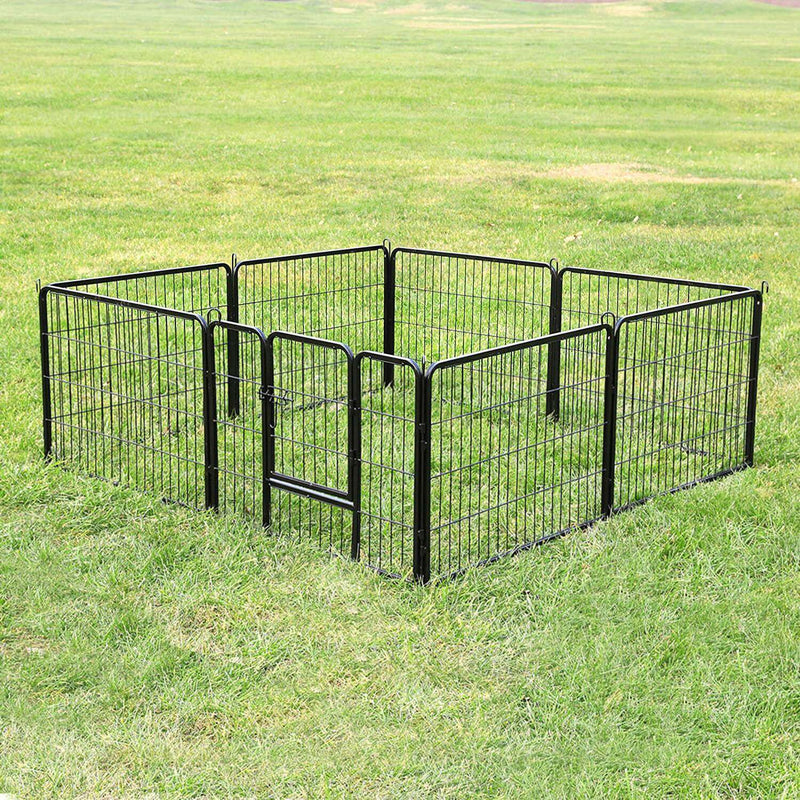 Puppy Ren - Country Shelter for Dog - 8 grătare - fiecare 77 x 60 cm - negru