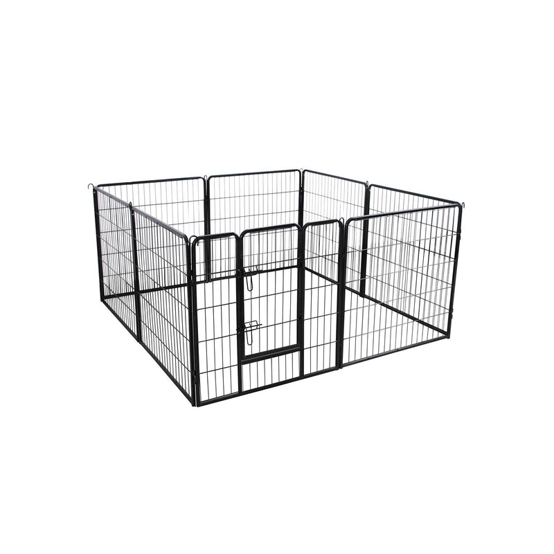 Puppy Ren - Country Shelter for Dog - 8 Gratings - hver 77 x 80 cm - Sort