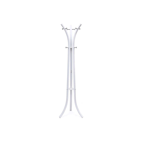 Coat Rack - Coat Metal - 176 cm înălțime - 6 cârlige - alb