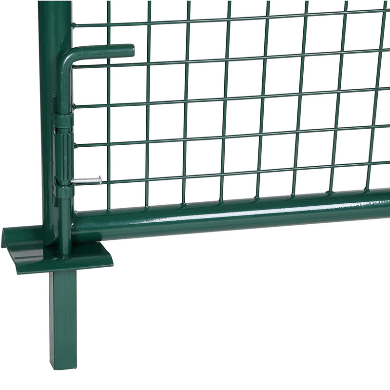 Tuindeur - Met dubbele poort - Inclusief slot en 3 sleutels - 100 x 320 cm - Groen