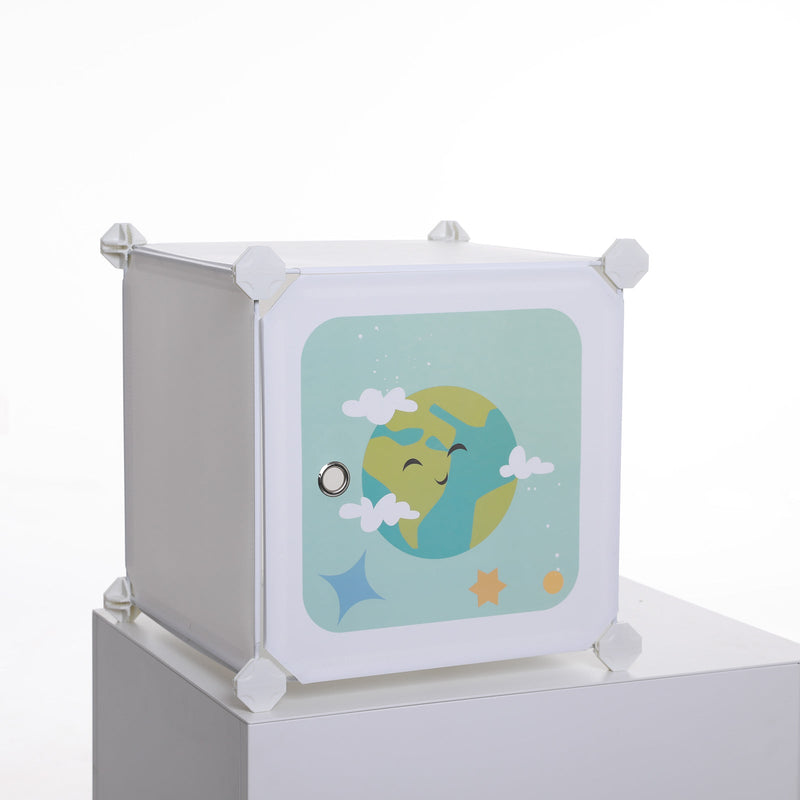 Armoire de rangement - Pour les enfants - armoire avec portes - Rack de chaussures en plastique - blanc