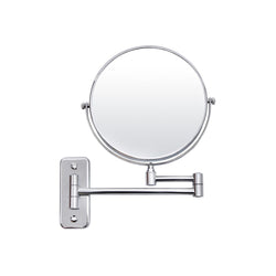 Miroir de marque extensible - Miroir de broyage - Rotation à 360 ° - avec bras pliant - argent