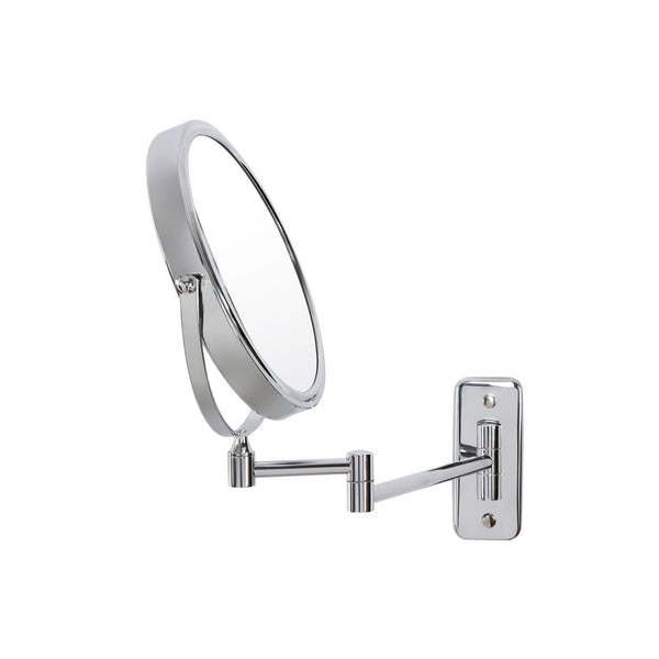 Uitschuifbare make-upspiegel - vergrotende spiegel - 360° draaibaar - Met inklapbare arm - Zilver