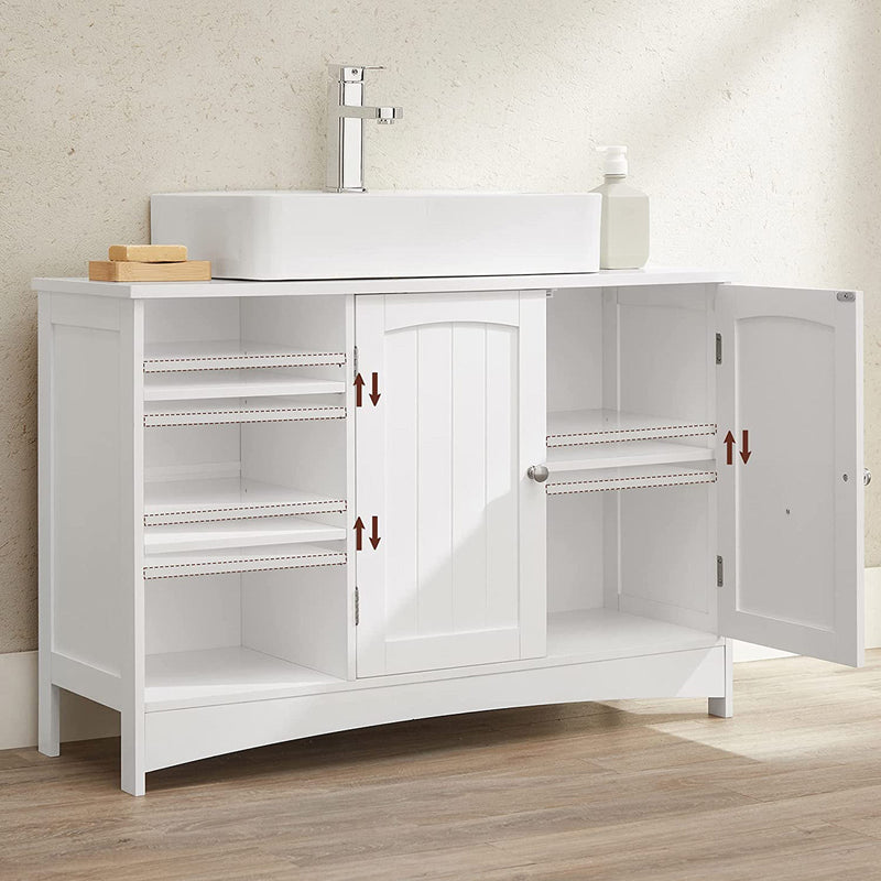 Meubles de lavage - armoire de base - Meubles de salle de bain - Extra Long - blanc