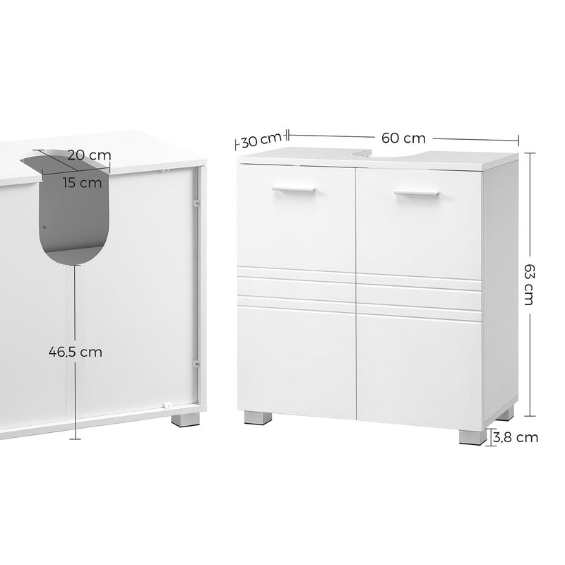 Washbasin Undercae - Dulap de bază - Dulap de baie - Dulap de bază - Mobilier pentru baie - Alb