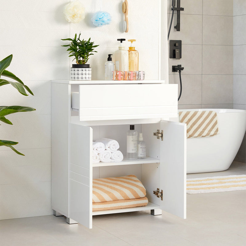 Dulap de baie - Sideboard cu sertar - Alb