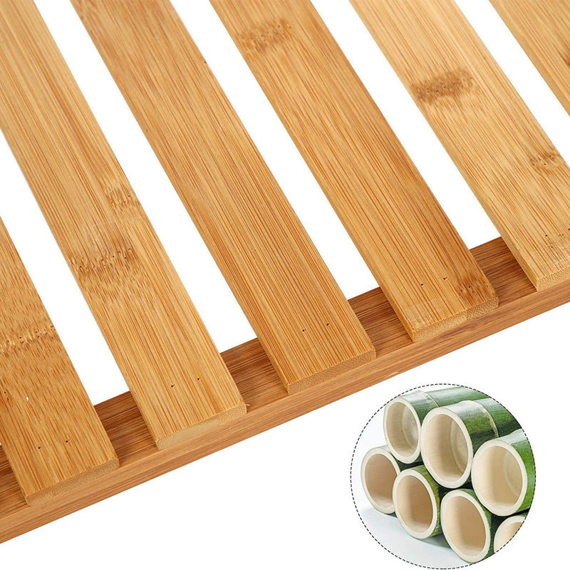 Pantof Rack - Plant Rack - Bătă de baie - Raft pentru încălțăminte - scândură de baie - Bamboo / Alb