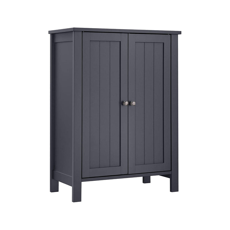 Armoire de salle de bain - Meubles de salle de bain - armoire de rangement - avec 2 portes - avec 2 étagères réglables - gris