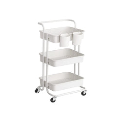 Trolley - Kitchen Car - Storage Boards - 3 niveauer - Hvid