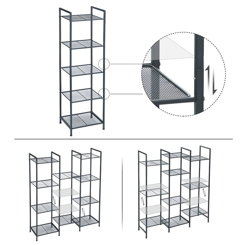 Staand rek - Badkamer rek - Badkamerkast - Badkamer meubel - Woonkamer Meubel - Opslag rek - Zwart