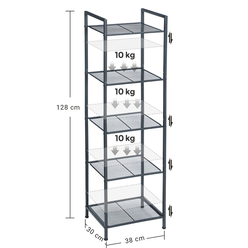 Rack în picioare - raft de baie - Dulap de baie - Mobilier pentru baie - Mobilier pentru camere de zi - Rack de depozitare - Negru