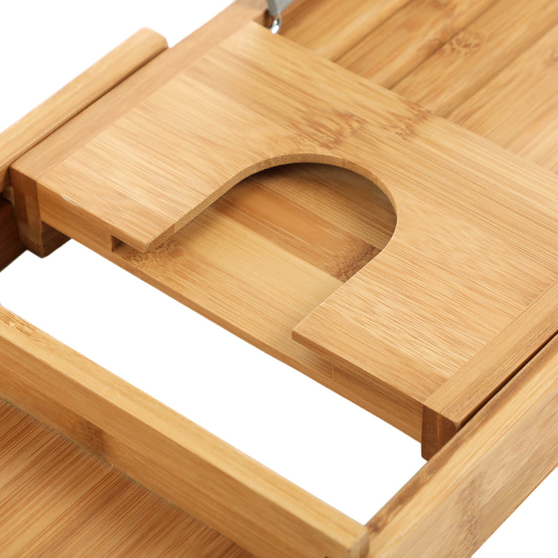 Bamboo Bath Board - Justerbar badbord med kopholder - Naturel