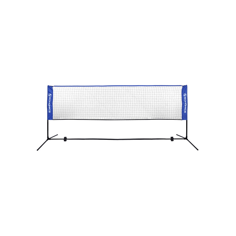 Badmintonnet - Tennisnet - In hoogte verstelbaar - Set bestaande uit - Net, Stevig ijzeren frame en Transporttas - Blauw