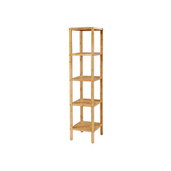 Rack de salle de bain - avec 5 étages - de Bamboo - Rack debout - Rack de cuisine - 33 x 33 x 146 cm - étroit