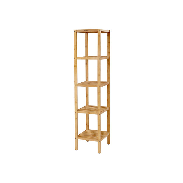 Badrumsställ - med 5 våningar - från bambu - Standing Rack - Kitchen Rack - 33 x 33 x 146 cm - smal