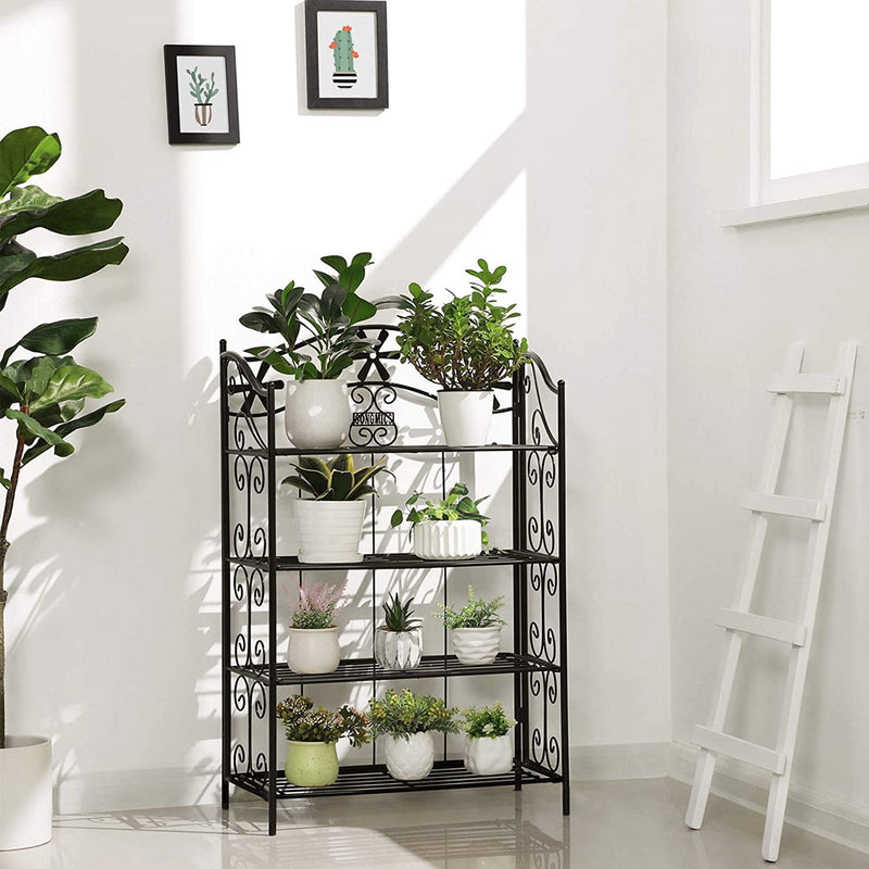 Rack de salle de bain - étagère de salle de bain - armoire - avec 4 niveaux - noir