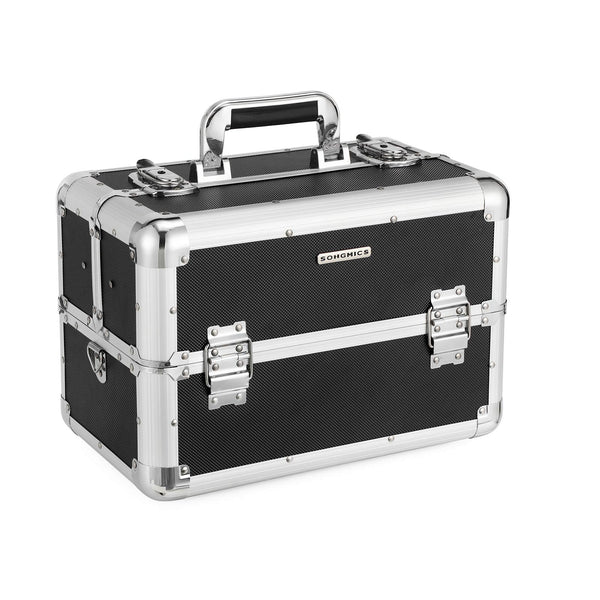 BEAUDYCASE - MADE -UP Suitcase - Make -Up Box - Aluminium - Multicase - avec bandoulière - 36,5 x 21 x 25,7 cm