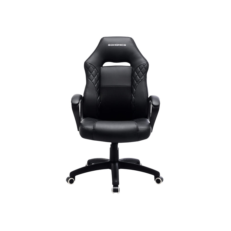 Chaise de jeu - Chaise de bureau - avec une fonction SAW - Chaise de course - Black Gray