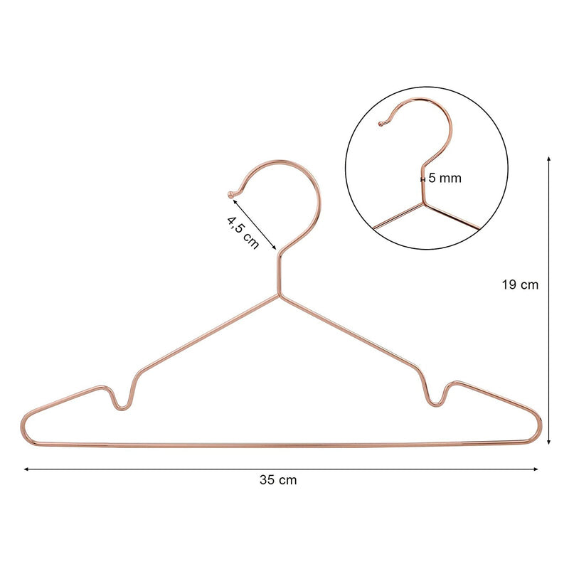 Îmbrăcăminte de îmbrăcăminte - Îmbrăcăminte de îmbrăcăminte pentru copii - Metal de aur roz - 35 cm - suport stabil - 20 de bucăți