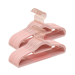 Kledinghangers - Kleedhangers - Hangers van kunststof - Set van 30 - Antislip - Roze