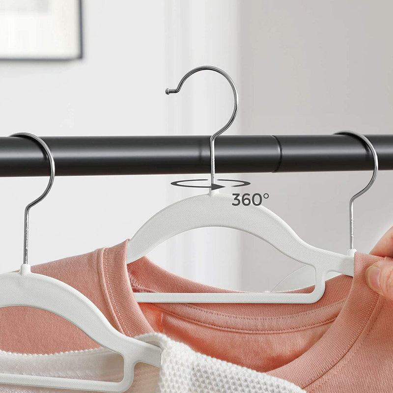 Kledinghangers - Kleedhangers - Hangers - Set van 50 - Antislip - 360 ° draaibare haak - Grijs