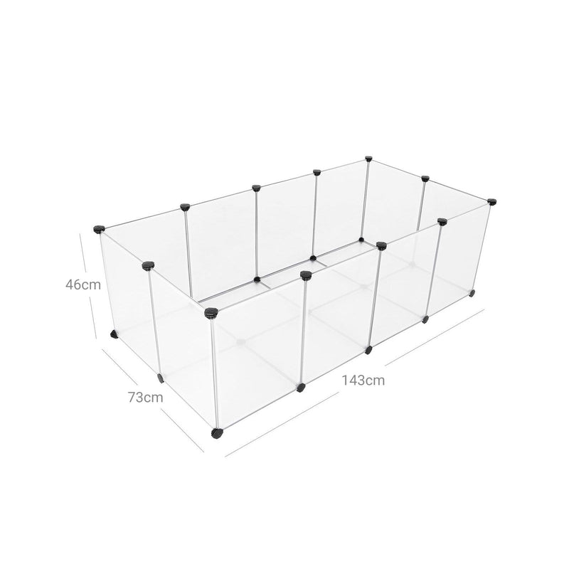 Pet Playbox pohjalla - Hek Cage - 20 paneelia - valkoinen