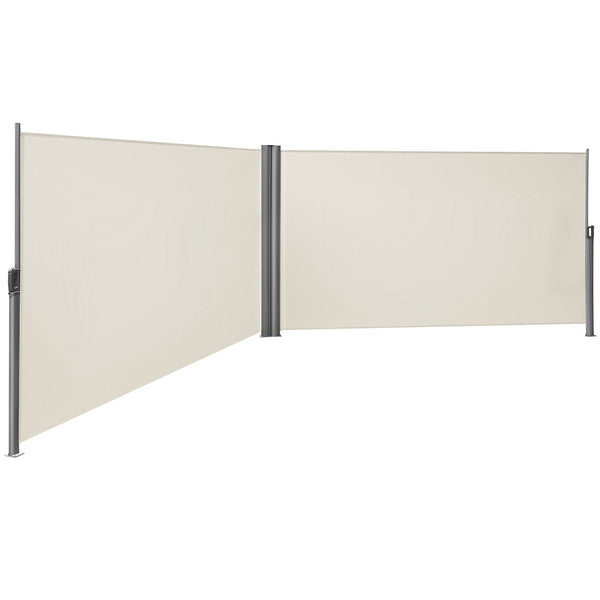 Écran à double jardin - pare-brise extensible - Sunshade 2 x 6 m - beige