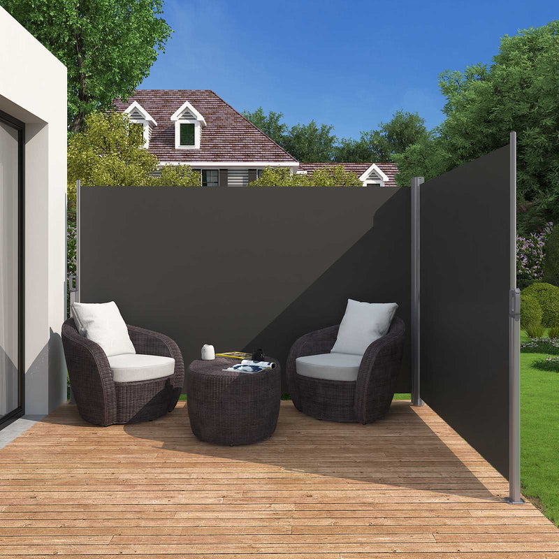 Canopy lateral dublu - 6 m - extensibil - negru