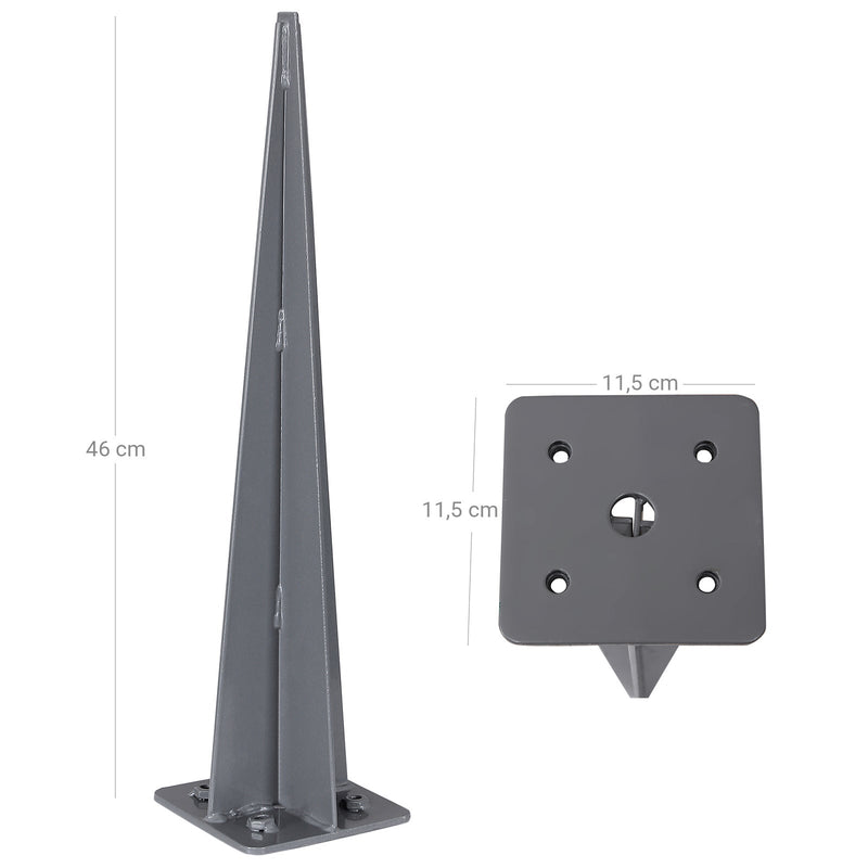 Ancoră la sol - Metal Post Anchor - Grey