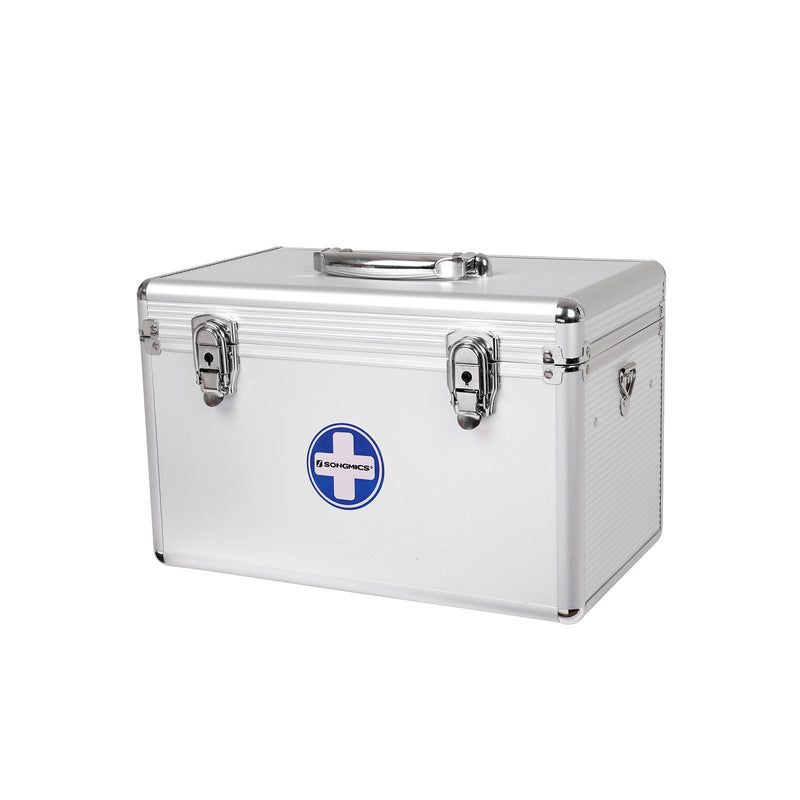 First Aid Box - med håndtag - aluminium tegneserier abs - sølv