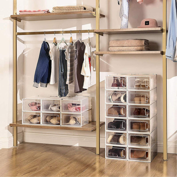 Boîtes à chaussures - armoire à chaussures - boîtes de rangement - Stockage à chaussures - Rack à chaussures - transparent