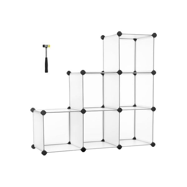 Racking System - 6 Cubees - Room Distributør - Garderobe - Skavskab - Opbevaringsboks - Hvid - 93 x 31 x 93 cm