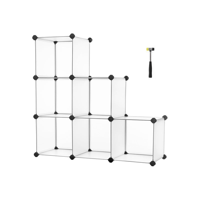 Racking System - 6 Cubees - Room Distributør - Garderobe - Skavskab - Opbevaringsboks - Hvid - 93 x 31 x 93 cm